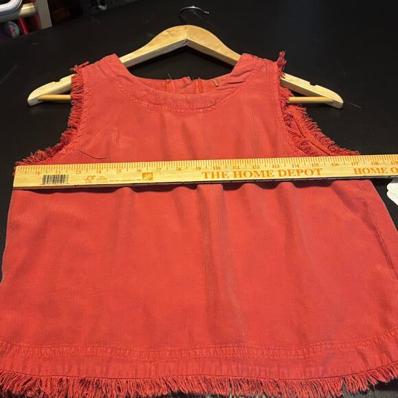NWT Altar’d State Raw Hem Sleeveless Button Back Top Size Small Cinnamon Color - Picture 5 of 5